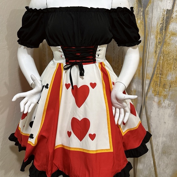 Playing Cards Queen of Hearts costume size L - Picture 3 of 5